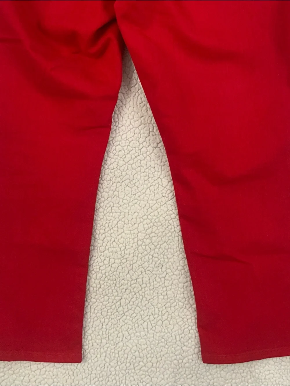 Lauren Ralph Lauren Straight Leg Red Denim Jeans Size 14 Logo Leather Patch